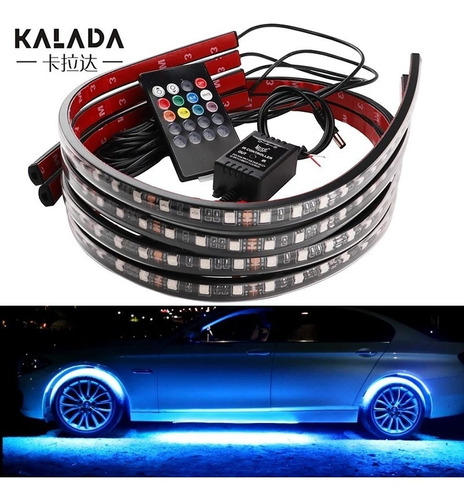 Kit Tiras Led Rgb Exterior Piso Auto Rc Musica Impermea Neon