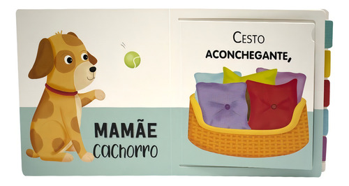 Primeiros conceitos um livrinho com abas: Filhote cãozinho Doce mamãe, de Autumn Publishing. Editorial Todolivro, capa dura em português, 2022