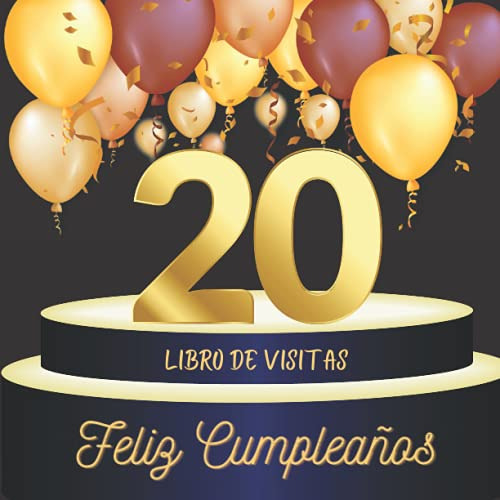 Libro De Visitas 20 Cumpleaños: Idea De Regalo 70 Paginas Pa