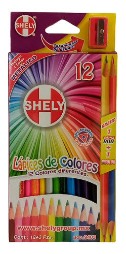 Shely Lapices De Colores Triangulares 12+3 Punta Gruesa