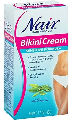 Nair Bikini Cream Con Formula Sensible Al Te Verde, 1.7 Oz