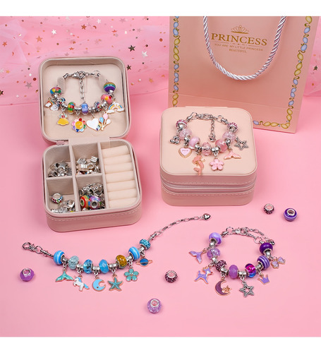 Kit Para Hacer Joyas De Cristal Diy De 68 Piezas (con Caja)
