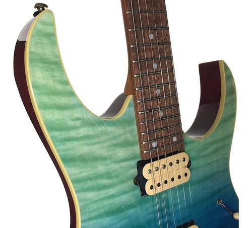 Guitarra Ibanez Rg 421hpfm Brg Cor Blue Reef Gradation Material do diapasão -ogueira Orientação da mão Destro
