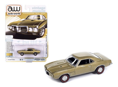 Auto World Vintage Muscle 1969 Pontiac Firebird Royal Bobcat Color Dorado Oscuro