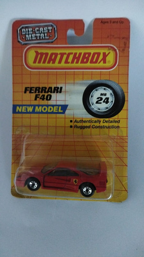 Matchbox Mbx Ferrari F40 New Model 1987 Car Red 