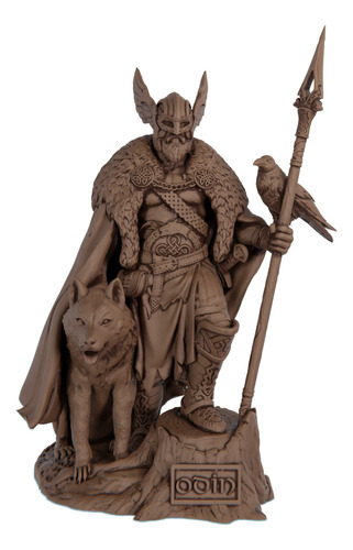 Estátua Odin Mitologia Nórdica Valhalla Estatueta Imagem