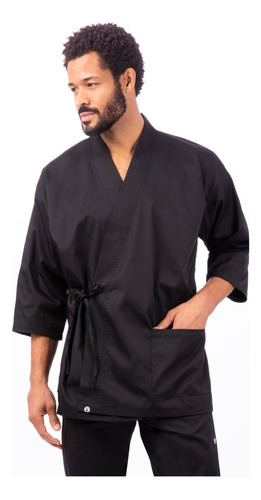 Filipina Chef Works Modelo Uniforme Sushi Negro (unisex)