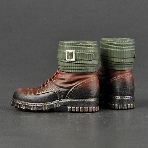 2 Pares De Botas Con Cordones De Soldado Alemán A Escala 1:6