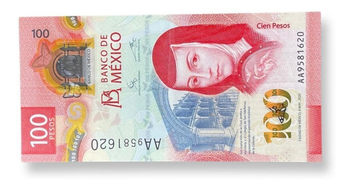 Imagen 1 de 4 de Billete De Colección De 100 Pesos Serie A A  