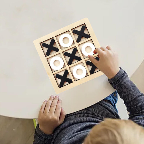 3 Juego De Mesa Toe, Noughts And Crosses, En Y Negro