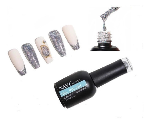 Navi Gel Polish Holografico Soak- Off Uv/led 10ml X1 Un.