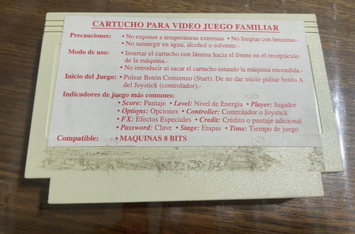 Cartucho Juego Vintage Family Game - Urban Champion (Usado)