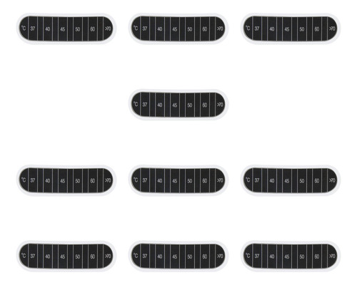10x Tiras De Temperatura Vara Horizontal No Adesivo De