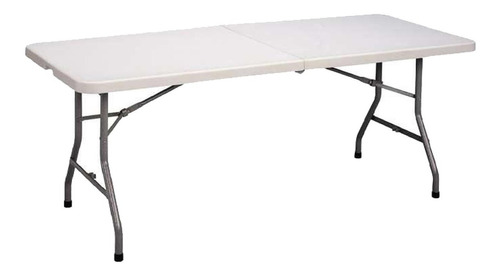 Mesa Plegable Tipo Valija 152 Cm  Blanca