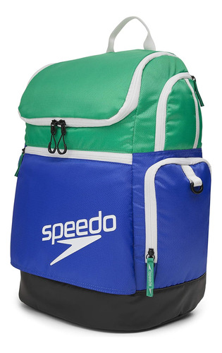 Mochila Para Natacion Speedo Large Teamster 35l, Azul/verde