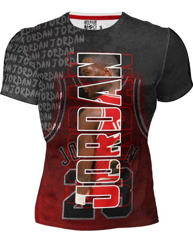 Playera Full Print Caballero Michael J Letras 23