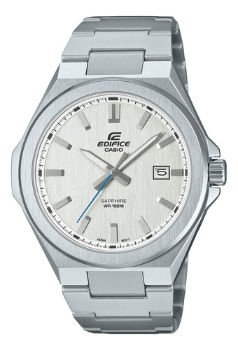 Reloj Casio Edifice Classic Linea Efb-108d Time Square Color de la correa Plateado Color del bisel Plateado Color del fondo Blanco