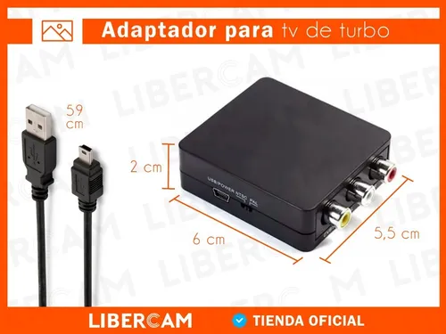 Conversor hdmi a rca adaptador online tv tubo play convertidor 1080