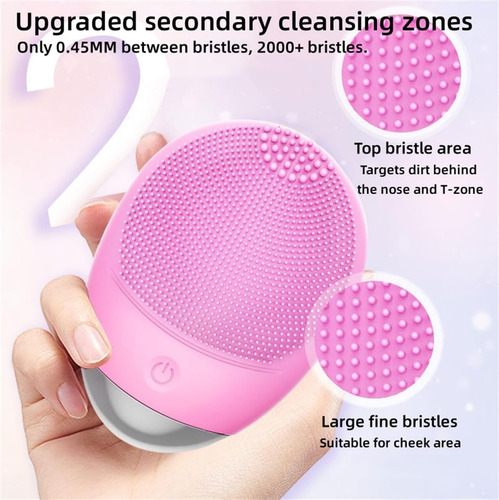 Exfoliante Facial Silicona Masajeador Vibratorio Morado Color