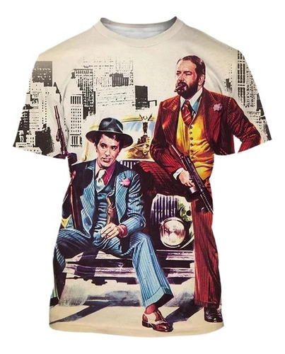 Camiseta Informal Bud Spencer Terence Hill Con Estampado 3d