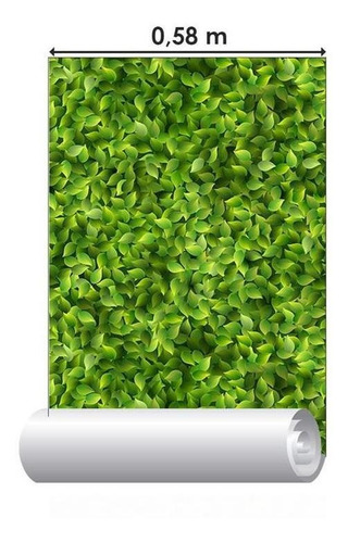 Imagem 3 de 5 de Papel De Parede Adesivo Folhagem Realista N06261 0,58x2,5m