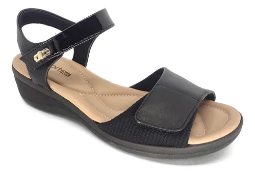 Sand lia Feminina Comfortflex Salto Baixo Ortop dica Frete gr tis