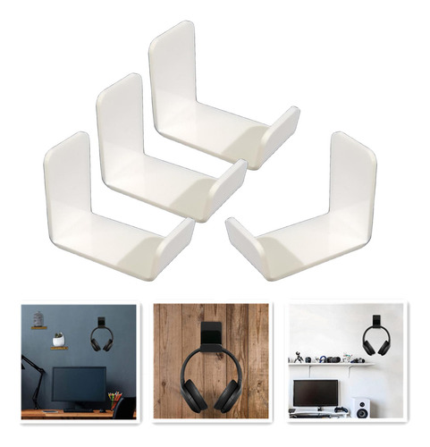 4 Piezas De Acrílico Para Auriculares, Soporte Para Colgar,