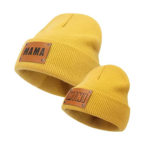 Gorros Tejidos Kdand Mamá Y Bebé, Invierno