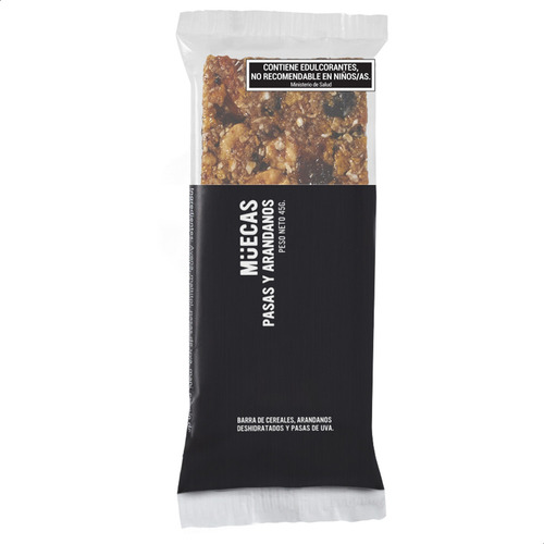 Barrita de Cereales Muecas sabor pasas de uva y almendras de 45g