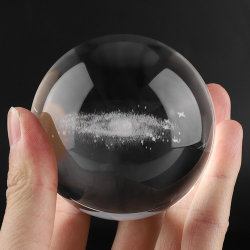 Bola De Cristal Transparente De 8 Cm, Esfera De Galaxias