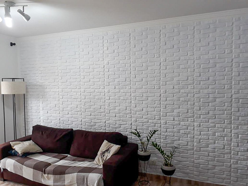 Imagem 9 de 10 de 4m² Revestimento 3d Plastico Parede Tijolinho + 1 Dupla Face