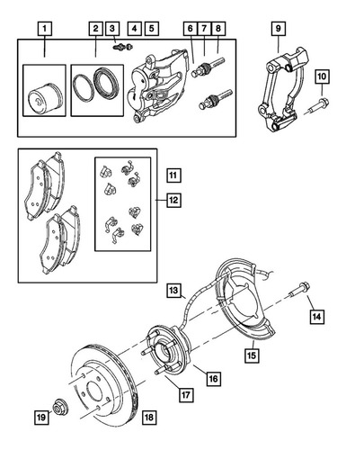 Imagen 3 de 5 de Pastillas De Freno Del. Original Dodge Ram 1.500 2011/2019