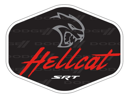 Pegatina Premium De Vinilo Logotipo De Dodge Srt Hellca...