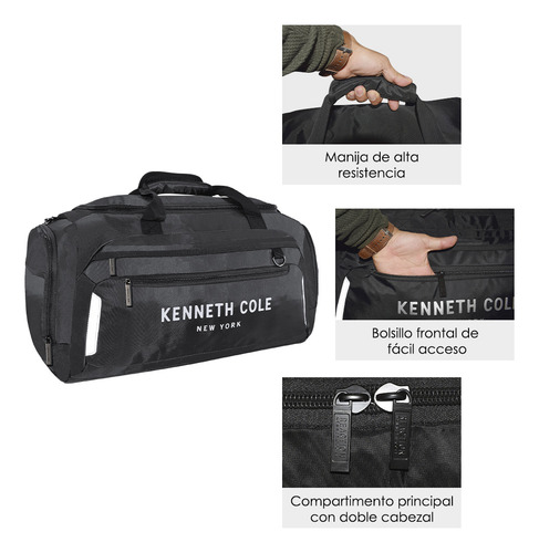 Mochila Deportiva Kenneth Cole®, Maleta Gym, Bolsa De Viaje