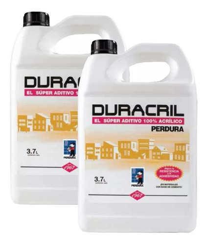 Perdura Duracril 3.7 L Aditivo Acrílico Para Cemento 2 Pz