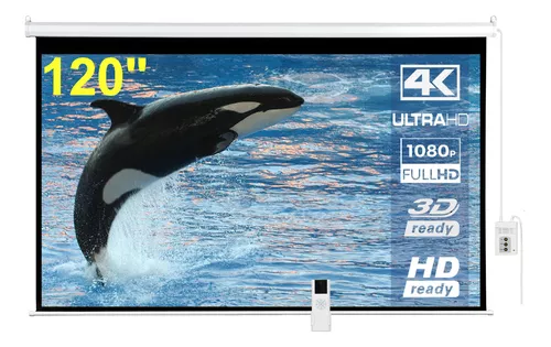 Pantalla Proyector Electrica 120' Blackout 16:9 Con Control