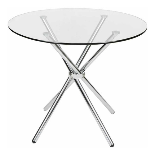 Imagen 1 de 4 de Mesa De Vidrio Redonda 90cm