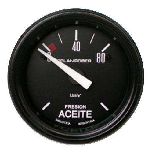 Reloj 52 Mm Manometro De Aceite Electrico 80 Lib Orlan Rober