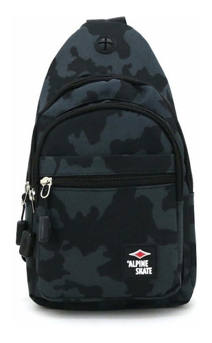 Mochila Cruzada Hombre Urbana  Alpine Skate Camuflada 15746