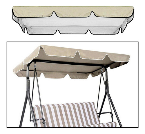 Toldo Superior Abatible Toldo Abatible De Beige 195x125x15cm