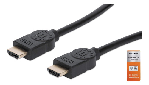 Manhattan: Cable Hdmi De Velocidad Premium Certificado Con E