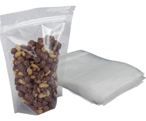 Embalagem Com Fecho Ziplock Stand Up Pouch 14x19 - 100 Und