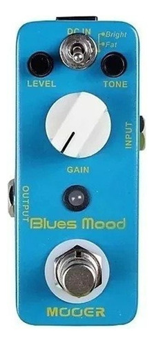 Pedal de efeito de guitarra Mooer Blues Mood Blues Overdrive Cor azul