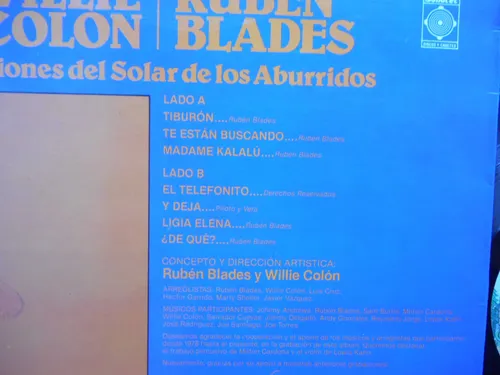 Willie Colón Ruben Blades Canciones Del Solar Autografiado (Usado)