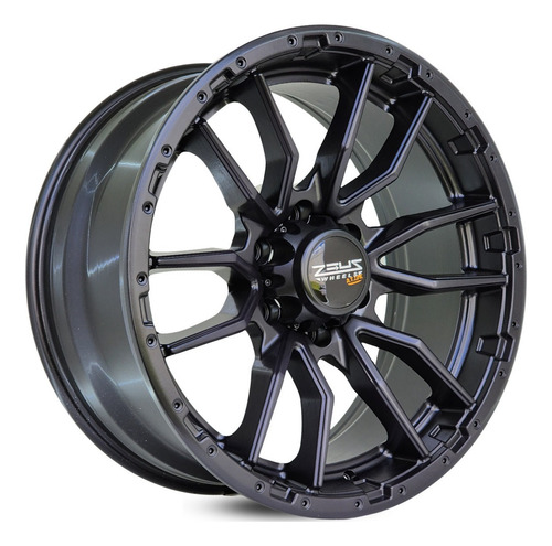 Rodas Aro 20 6x139 Zwat4 Off-road Ranger S10 Hilux / 4 Rodas Cor Preta Fosca