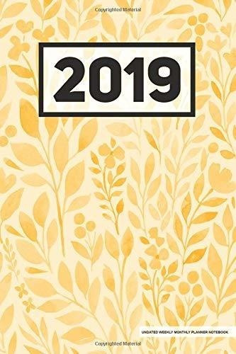 Agenda 2019 Sin Fecha Cuaderno Semanal Semanal Floral Amaril