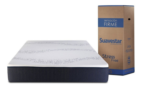 Imagen 1 de 3 de Colchon 2 Plazas Alta Densidad Suavestar Stress Free 140x190
