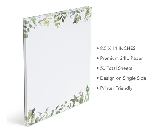 Papel De Papelería Temática De Hojas, Papel Membrete ...