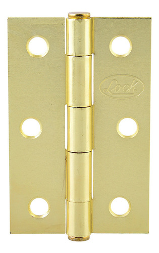 Bisagra Alargada Acero Lock Latón Brillante 1.5x1.46 