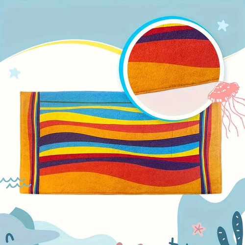 Una Toalla De Playa De Estilo Arco Iris
